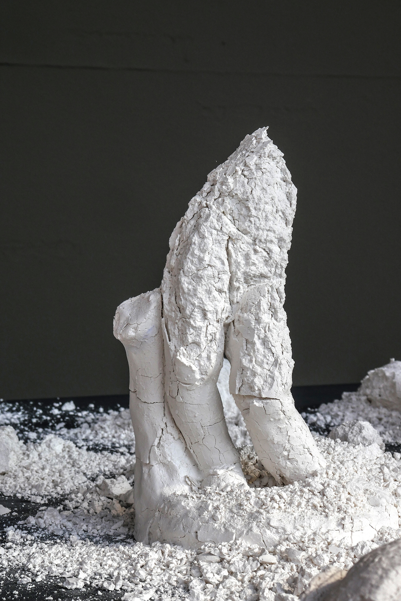 Museum der Menschheit, 2018, chaux vive, kaolin, env 30 x 25 x 20 cm (chaque objet)-15